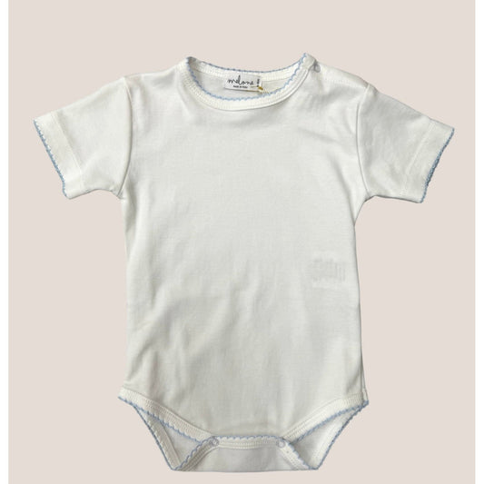 Take Me Home | Pima Cotton Bodysuit | Light Blue Picot