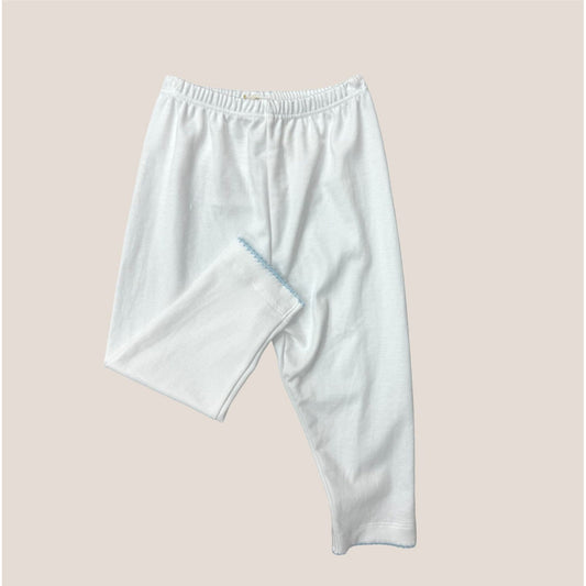 Baby Pima Pants | Light Blue  Picot