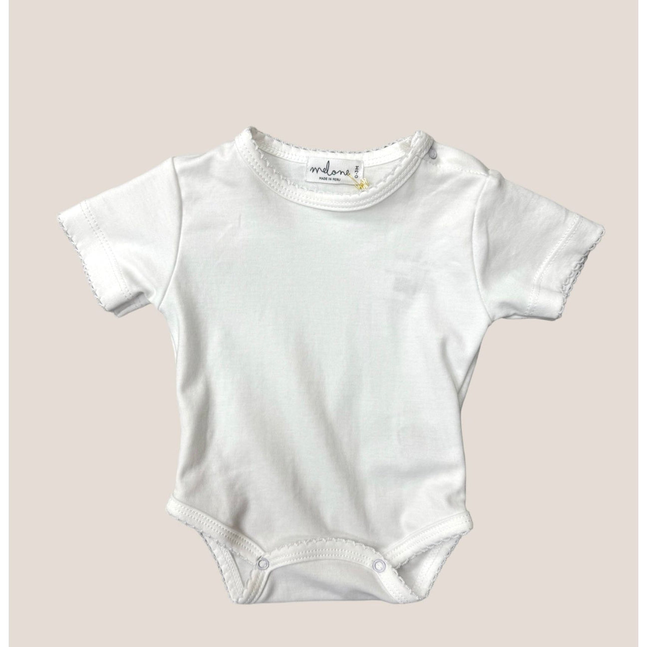 Take Me Home | Pima Cotton  Bodysuit | White Picot