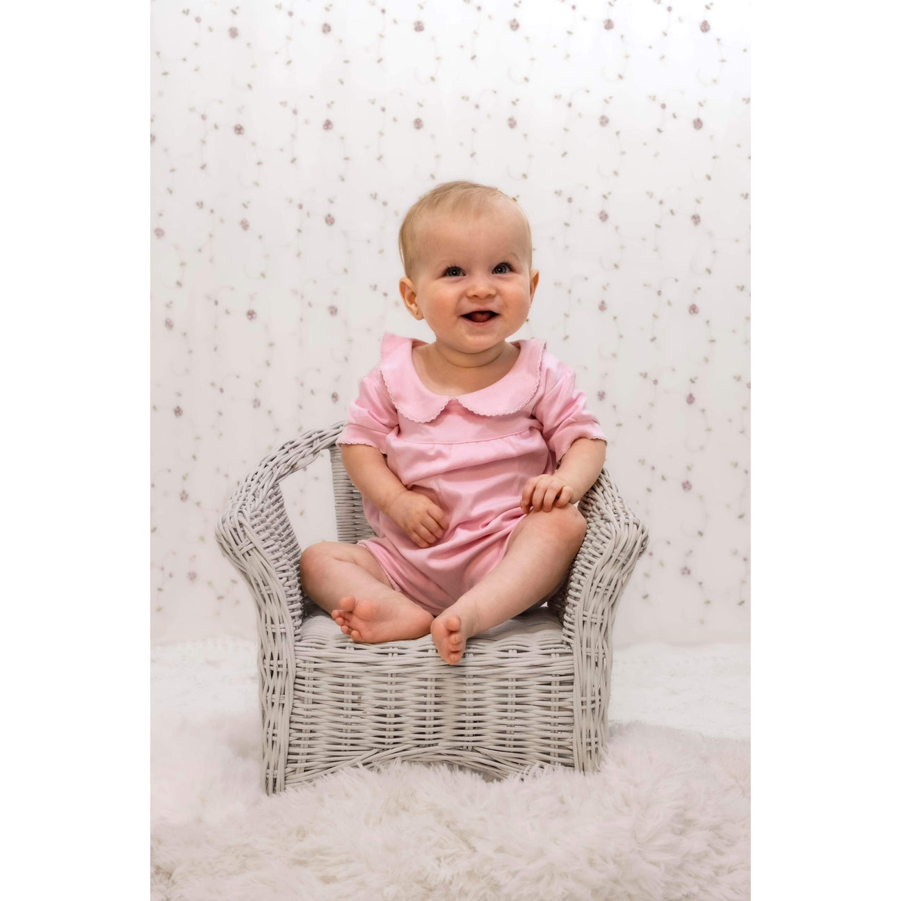 Sia Pima Cotton Bubble Romper | Pink